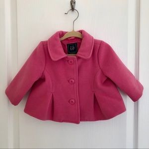 Baby Gap Pink Swing Jacket, Peacoat, 0-6M